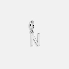Classic Silver Initial Cluster Charm - N
