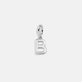 Classic Silver Initial Cluster Charm - B