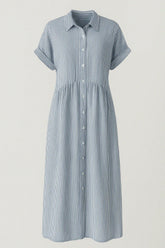 Chic Women'S Midi Dress With Handy Pockets