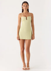 Leah Halter Mini Dress Sage