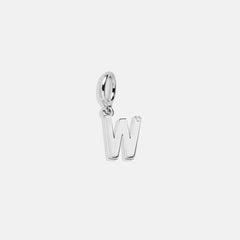 Classic Silver Initial Cluster Charm - W