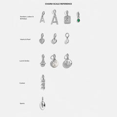 Classic Silver Initial Cluster Charm - T