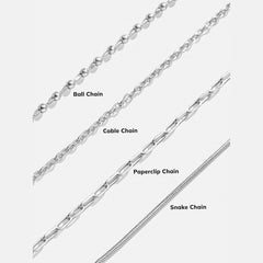Cluster Charm Necklace Chain - Silver Ball Chain