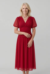 Elegant Long Dress With V-Neck