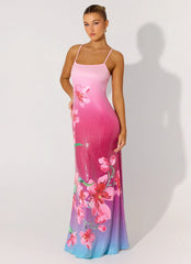 Ariaz Sequin Maxi Dress Pink