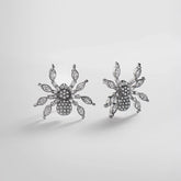 Crystal Creepers Spider Earrings - Spider