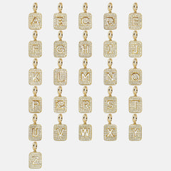 Block Pavé Initial Cluster Charm - S