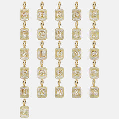 Block Pavé Initial Cluster Charm - Z