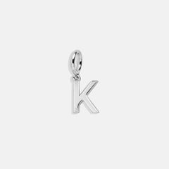 Classic Silver Initial Cluster Charm - K