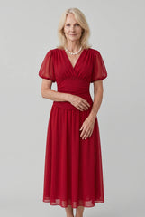 Elegant Long Dress With V-Neck