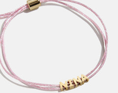Custom Cord Bracelet - Metallic Pink
